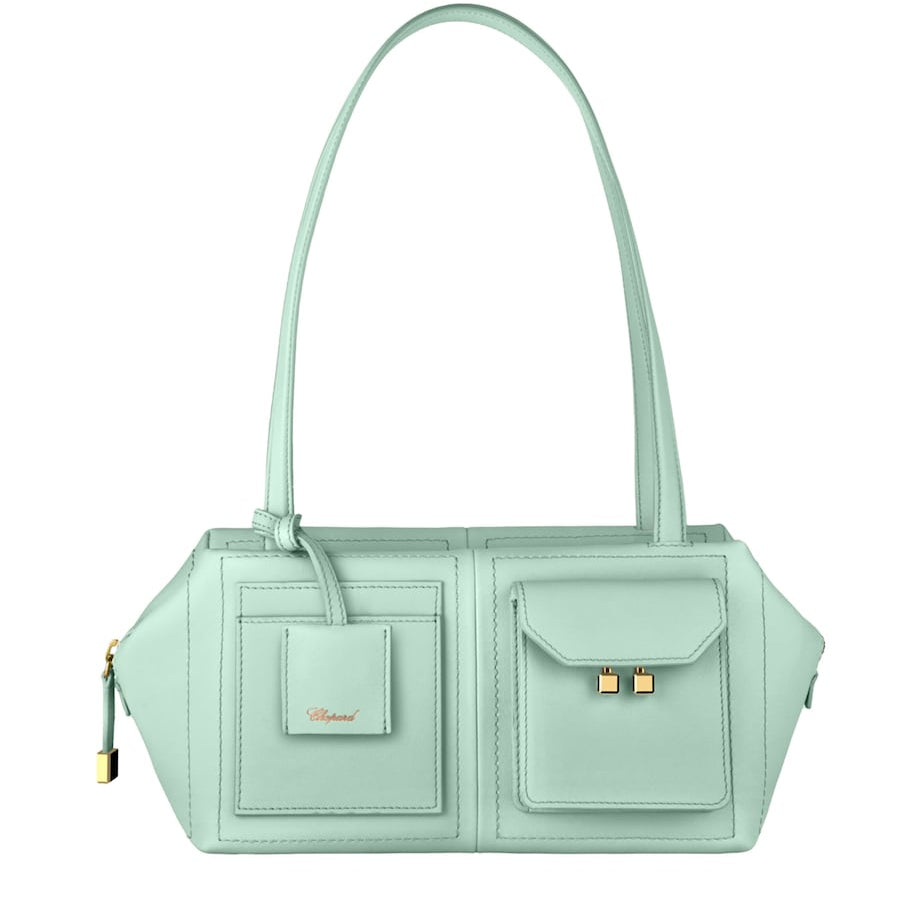 Leather Ice Cube Shoulder Bag