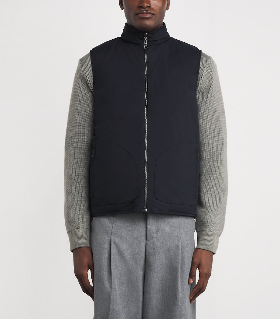 Virgin Wool Reversible Down Gilet