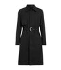 AllSaints Black Cotton-Blend Bastille Trench Coat