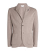 Lardini Beige Virgin Wool Knitted Blazer