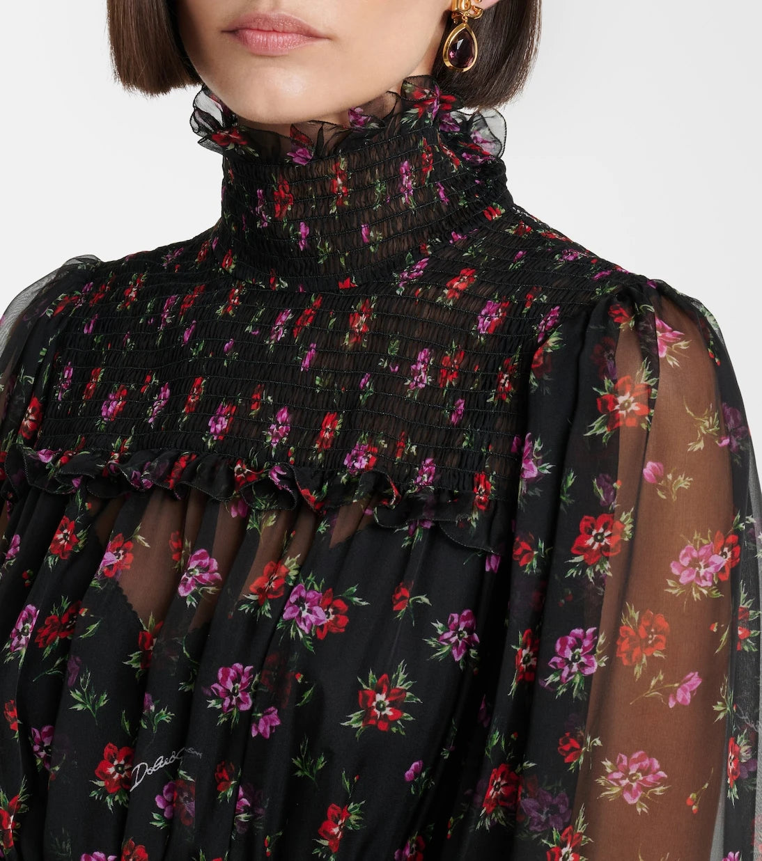 Dolce&Gabbana - Floral silk chiffon maxi dress
