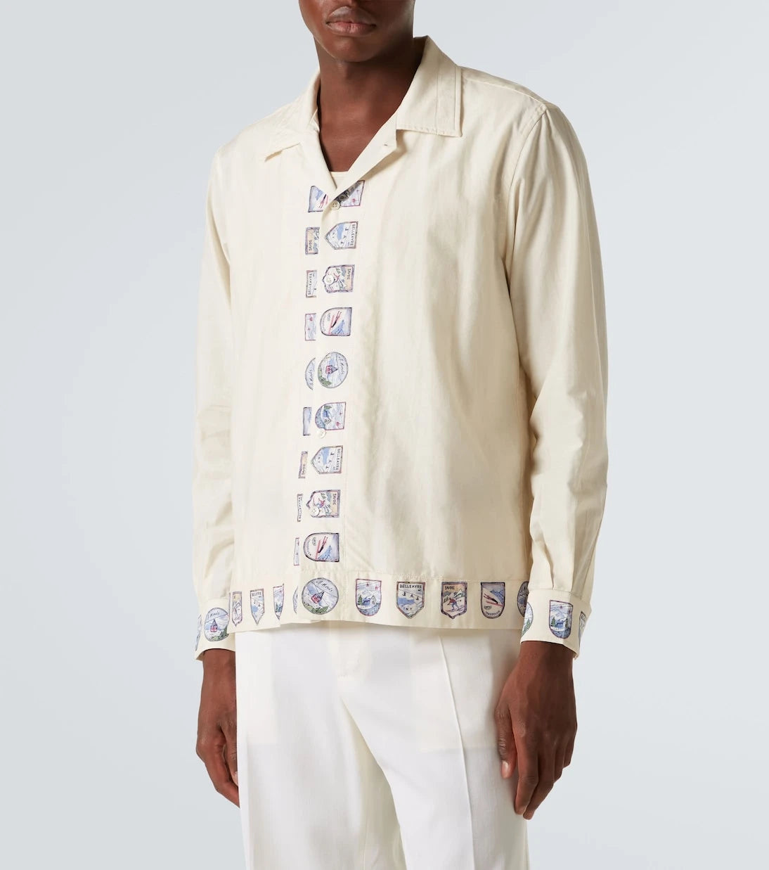Bode - Ski Season printed cotton and silk shirt