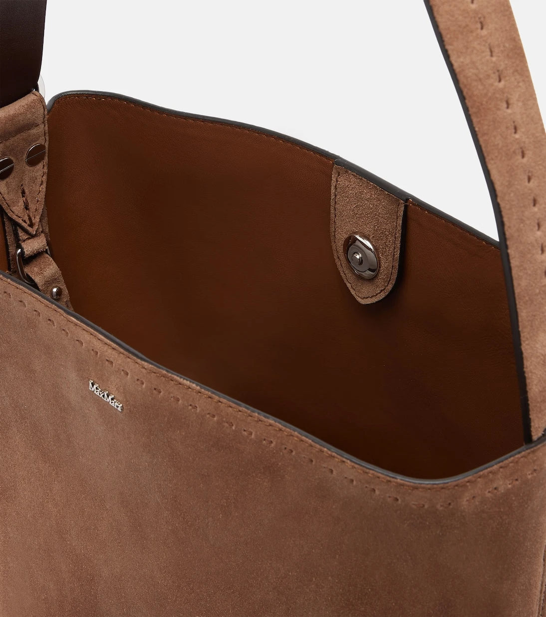 Max Mara - Medium suede bucket bag