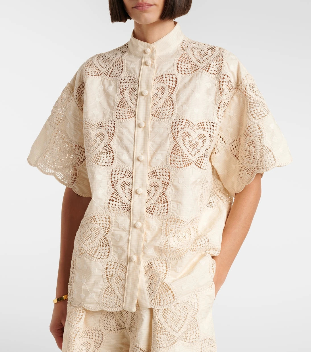 Zimmermann - Wanderlust crochet cotton-blend shirt