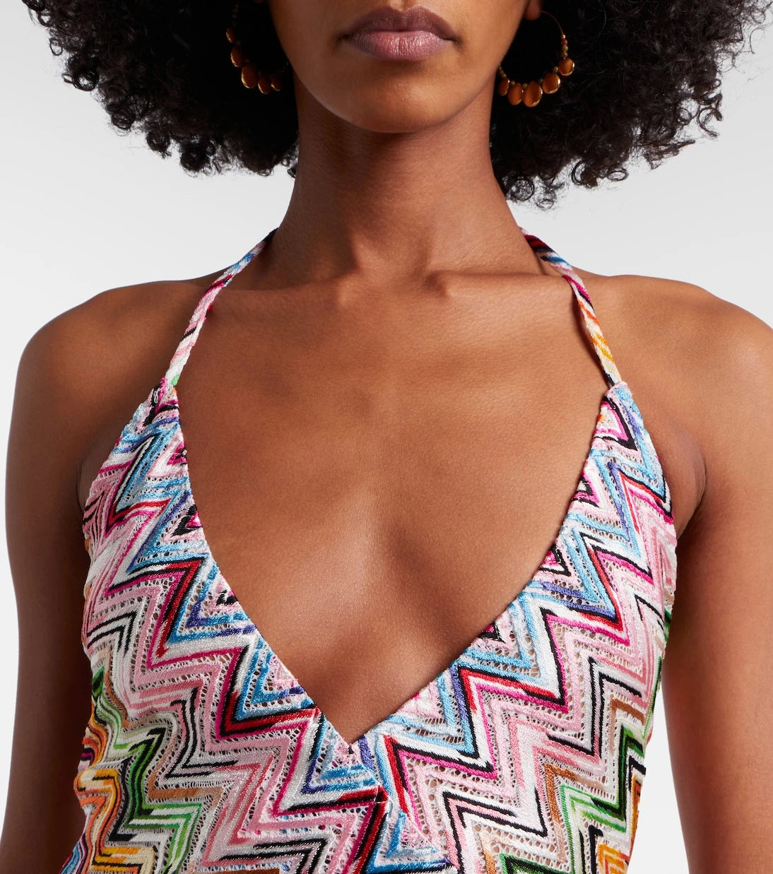 Missoni - فستان ميدي بنمط الزجزاج