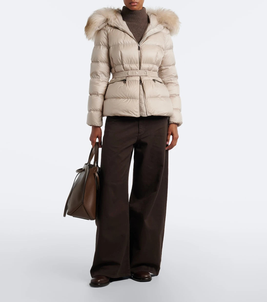Moncler - Boed shearling-trimmed down jacket