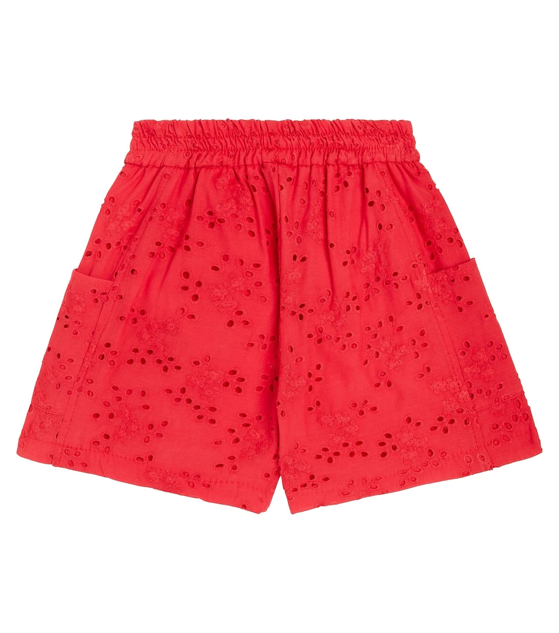 Monnalisa - Embroidered cotton muslin Bermuda shorts