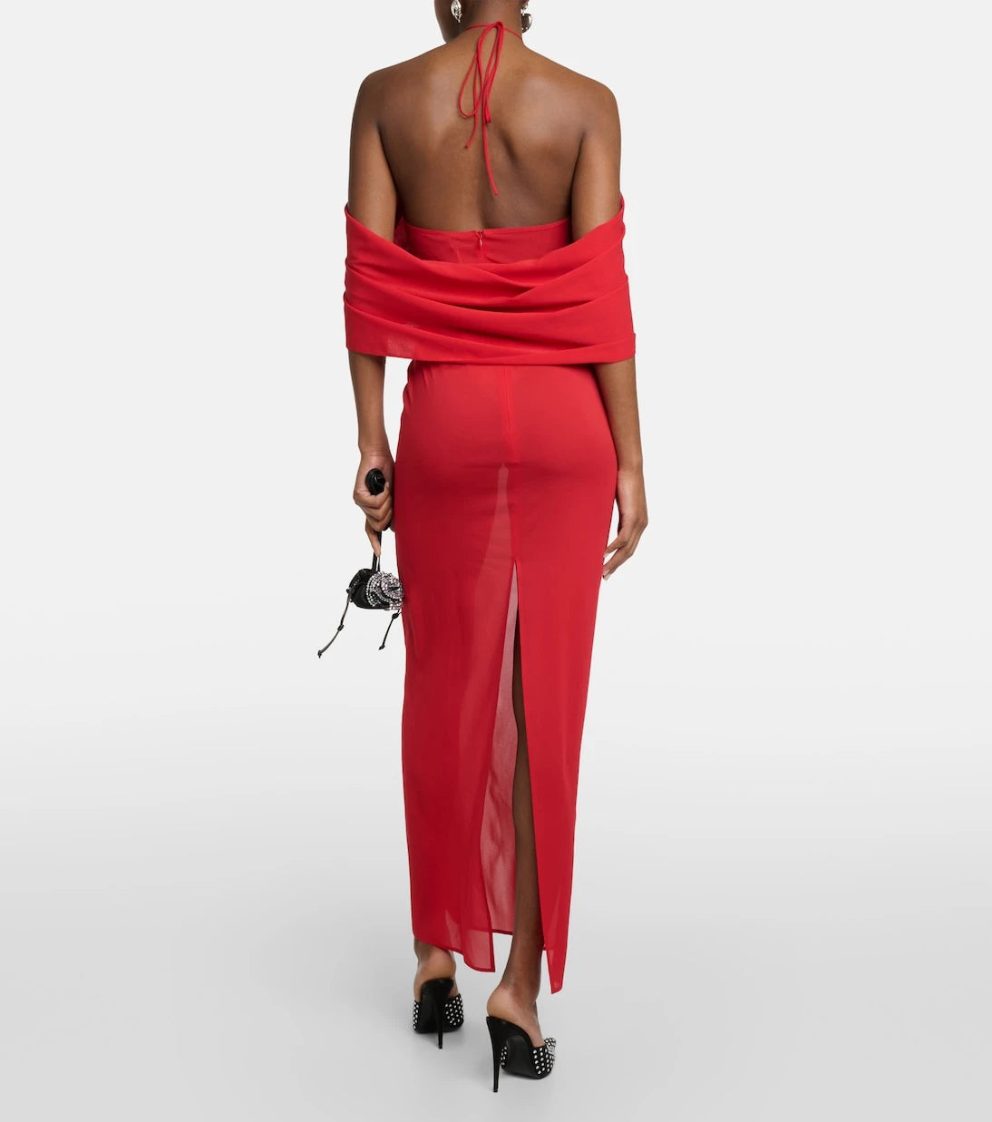 Magda Butrym - Floral-appliqué silk blend gown