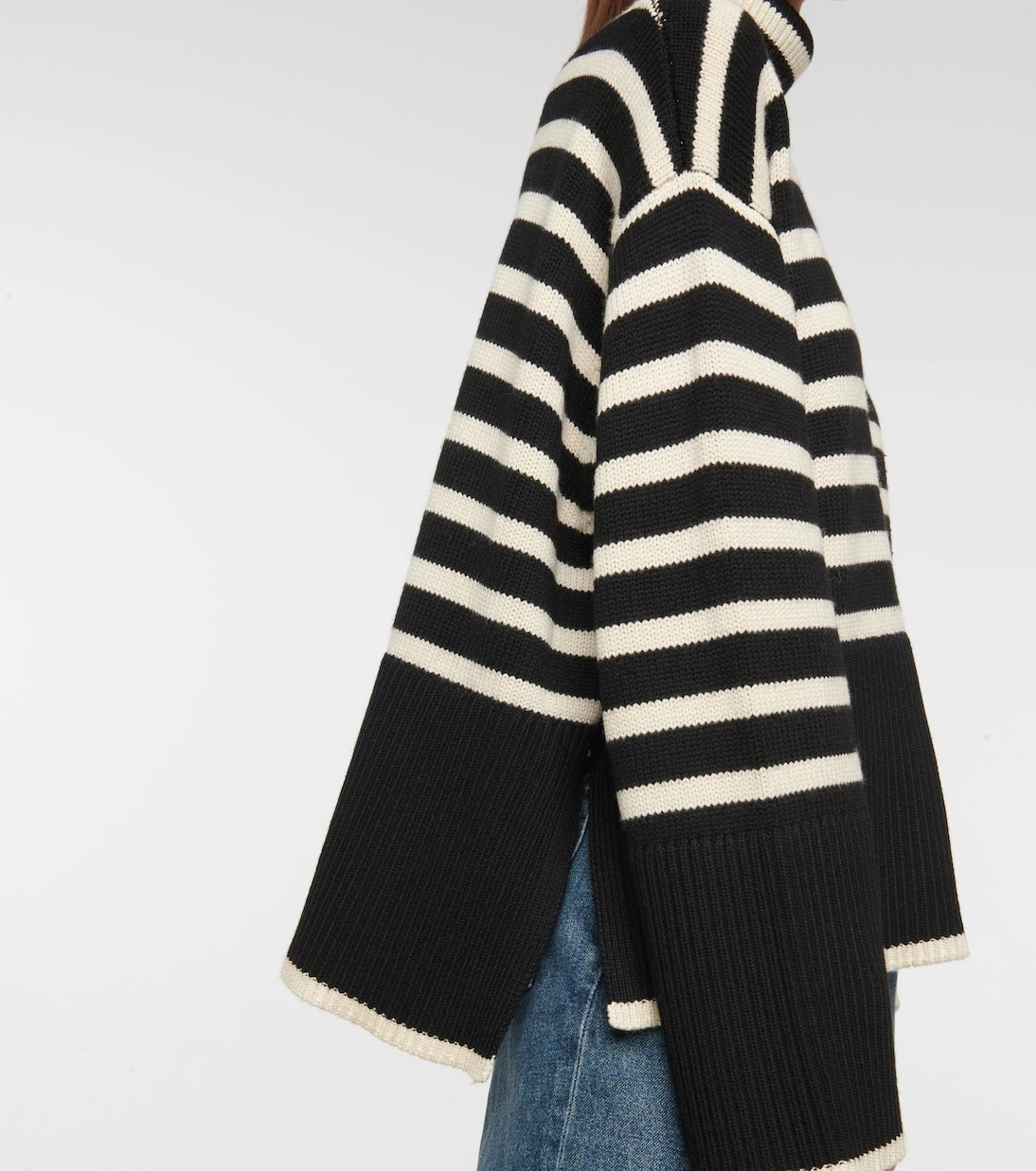 Toteme - Striped turtleneck wool-blend sweater