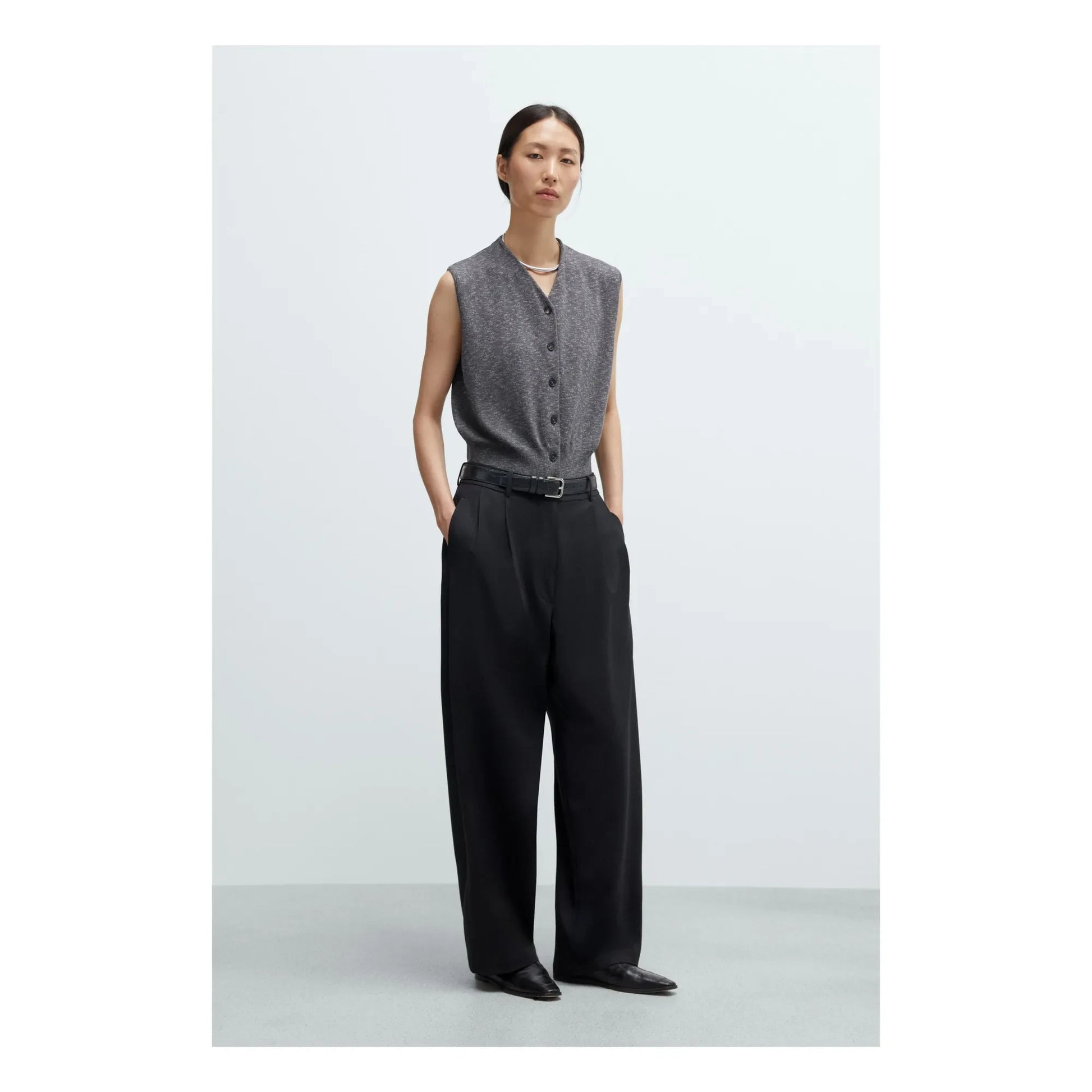 Cordera - Cotton Sleeveless Vest | Grey