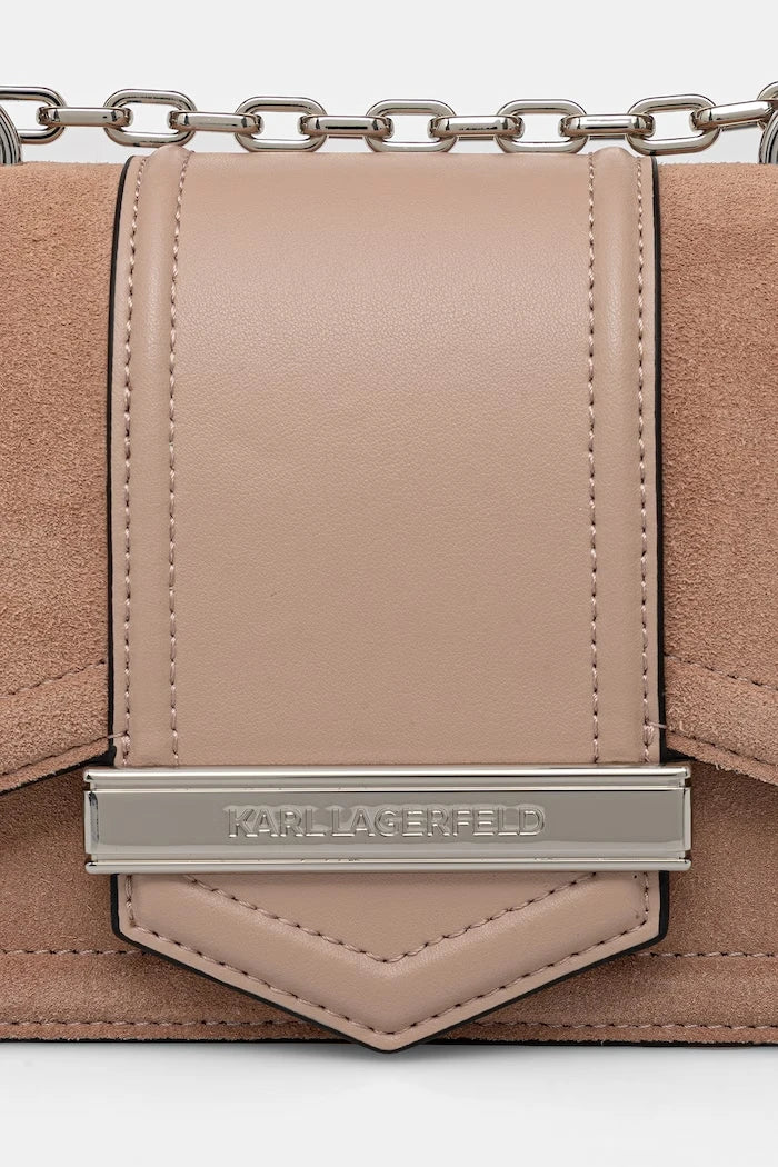 Karl Lagerfeld kadın süet crossbody çanta K/NOVA