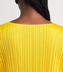Pleats Please Issey Miyake Yellow Monthly Colors July Midi Dress