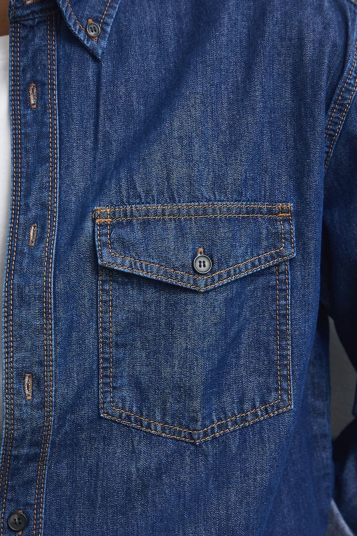 Erkek denim gömlek