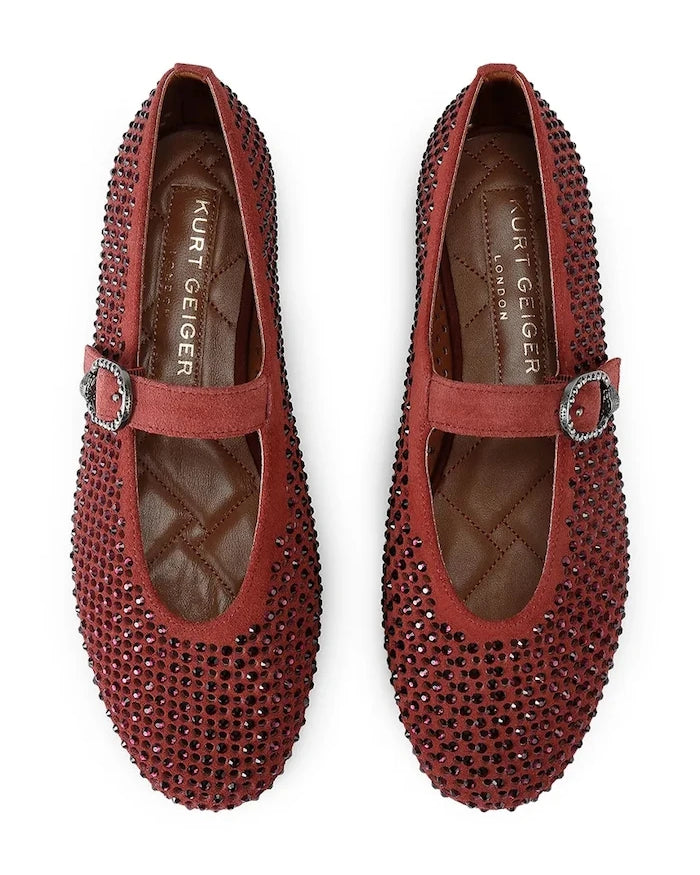 Kurt Geiger London Deri Mayfair Ballet Flat Wine Babet