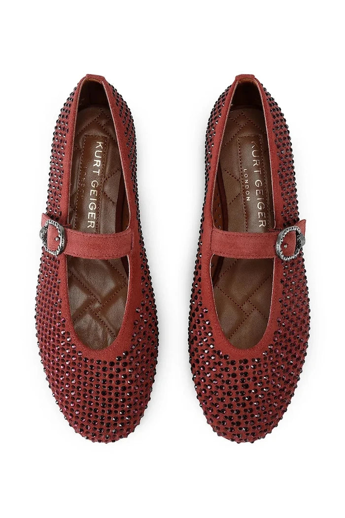 Kurt Geiger London балеринки от кожа Mayfair Ballet Flat Wine