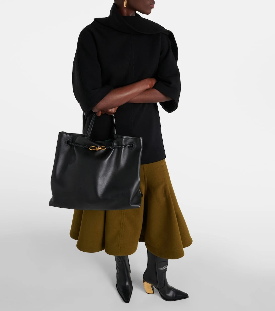Bottega Veneta - حقيبة أنديامو الكبيرة من الجلد