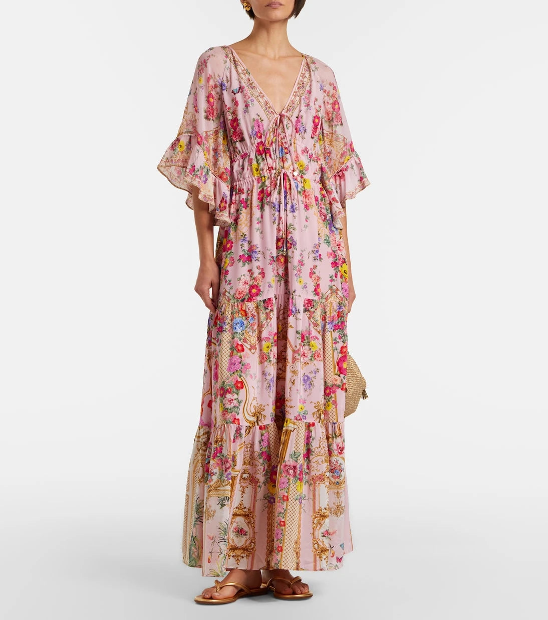 Camilla - Floral silk maxi dress