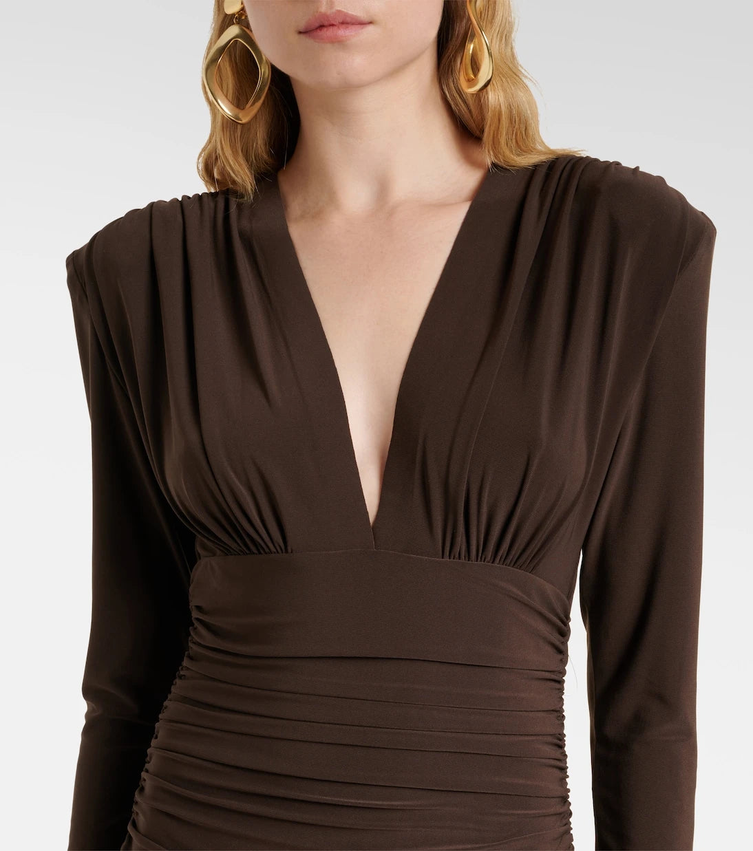 Norma Kamali - Ruched jersey jumpsuit