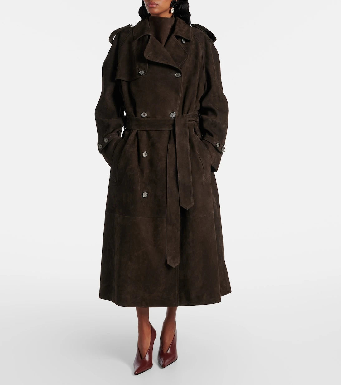 Magda Butrym - Double-breasted suede trench coat