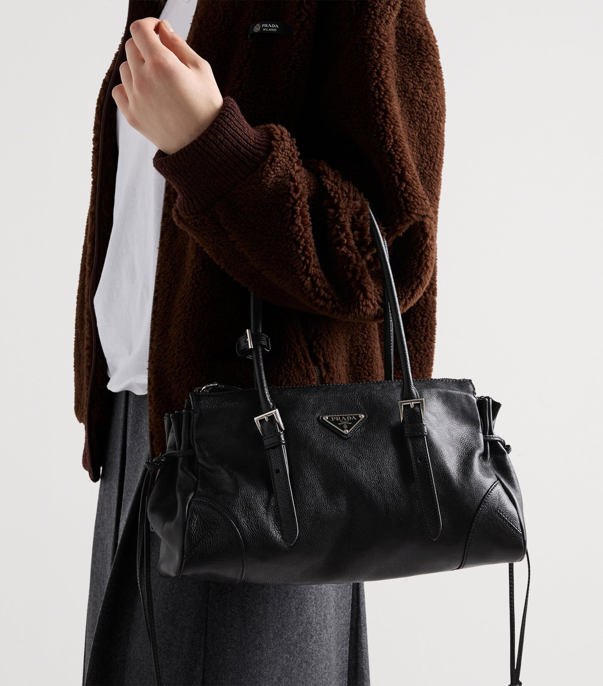 Prada Medium Leather Bonnie Shoulder Bag