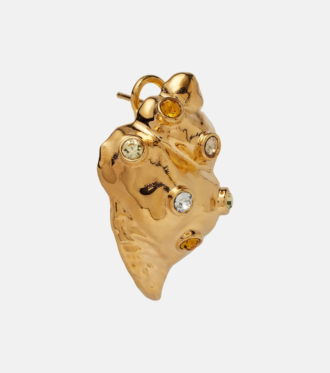 Oscar de la Renta - Seashell crystal-embellished earrings