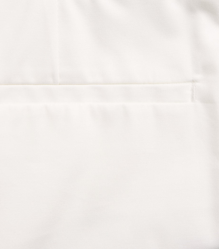 Cotton-Blend Darted Shorts BIANCO