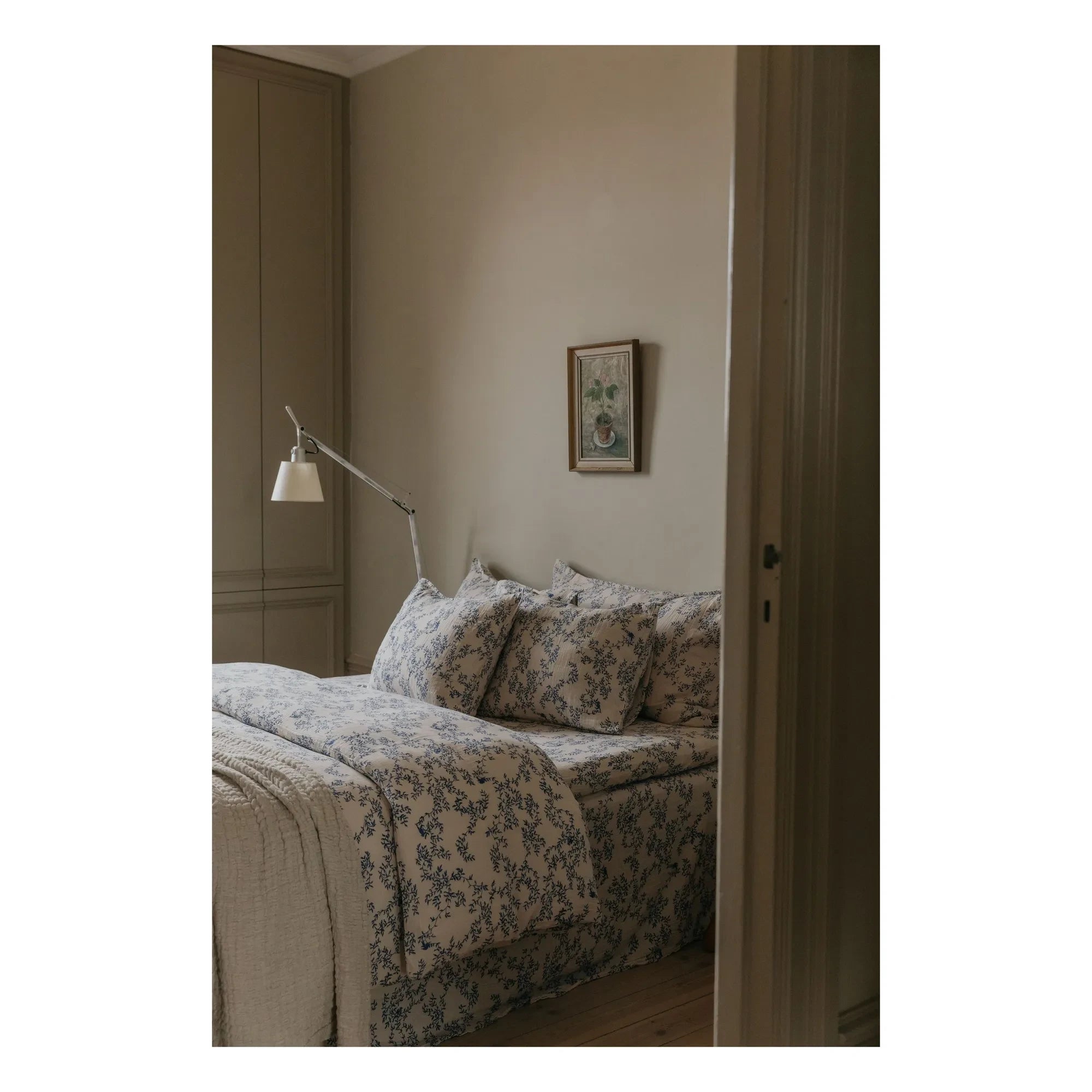 garbo&friends - Comforter cover Jardim in cotton muslin | Cobalt