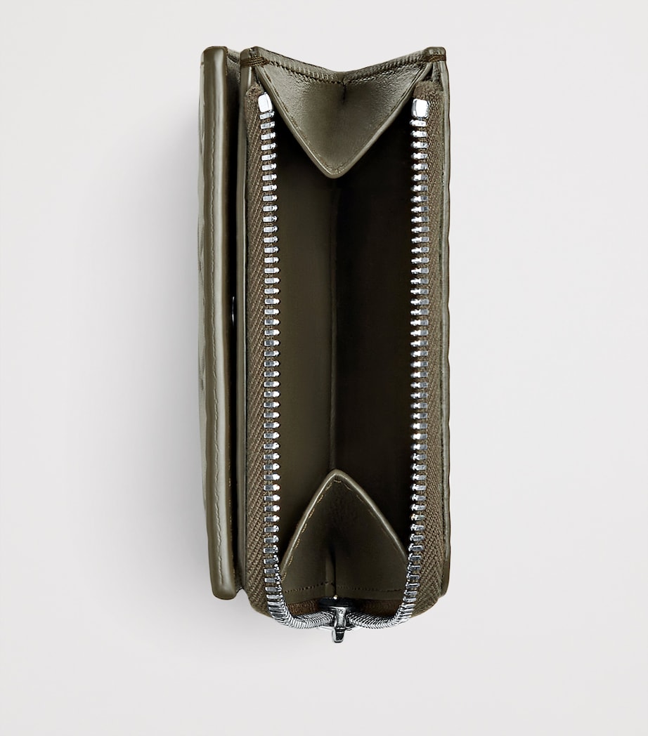 Leather Intrecciato Bifold Wallet