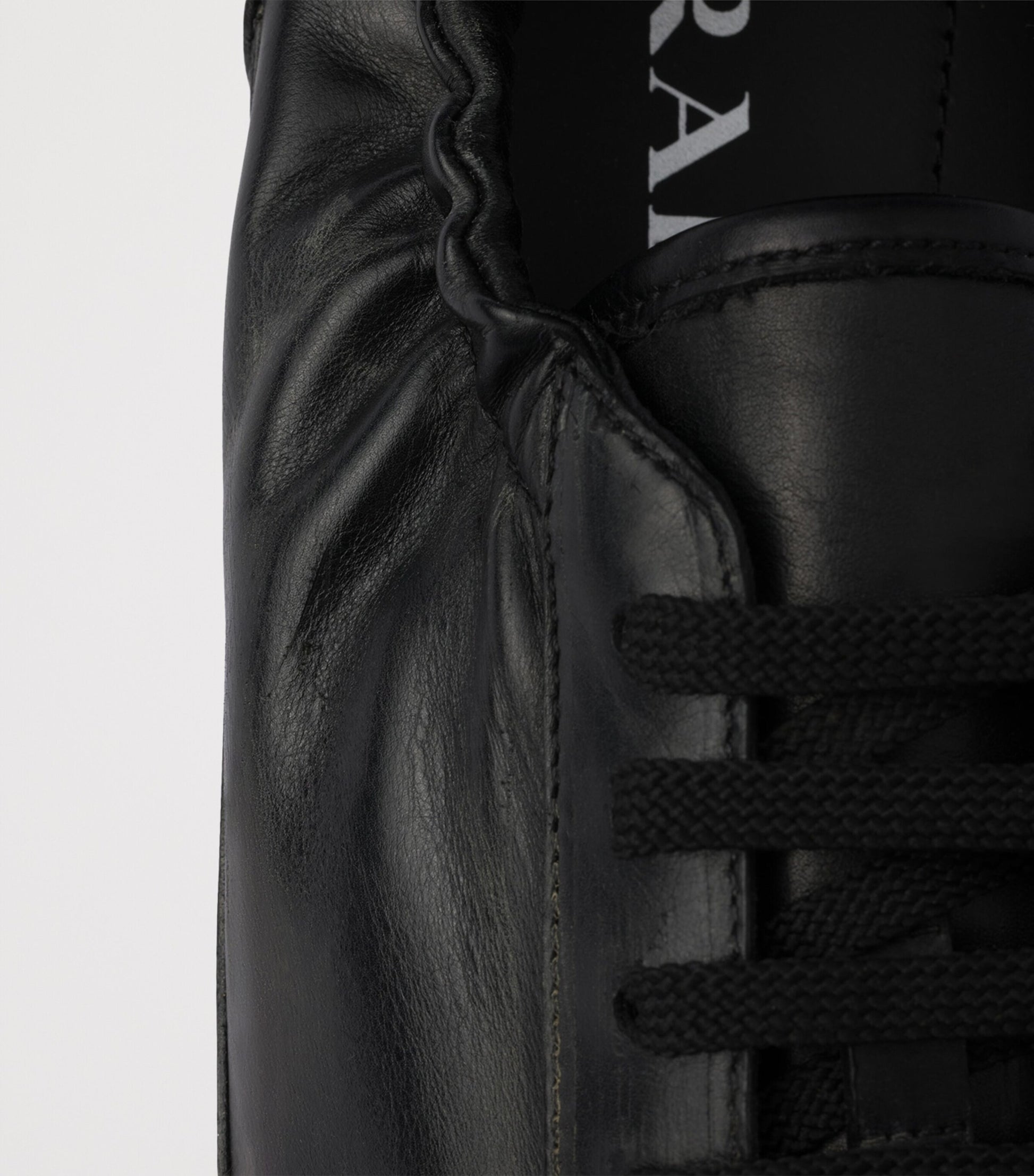 Prada Leather Collapse Sneakers