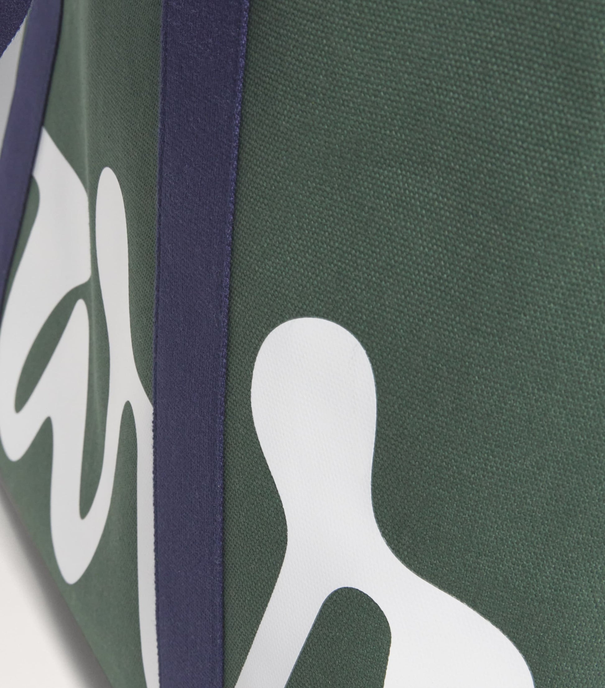 Harrods Green Large Cotton Logo Tote Bag