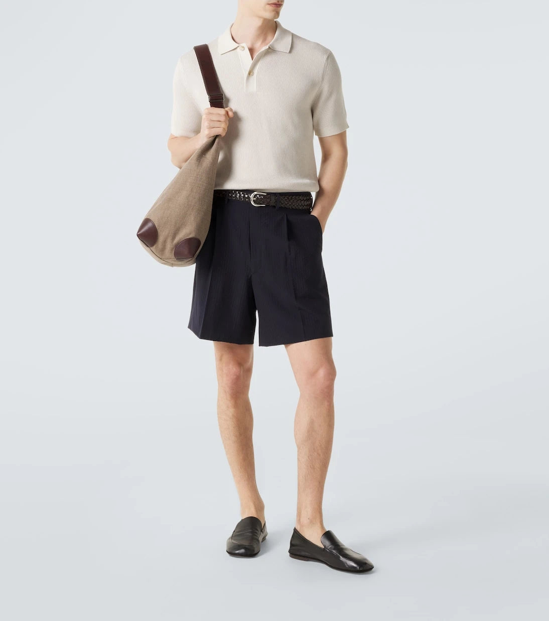 Sunspel - Ribbed-knit cotton polo shirt