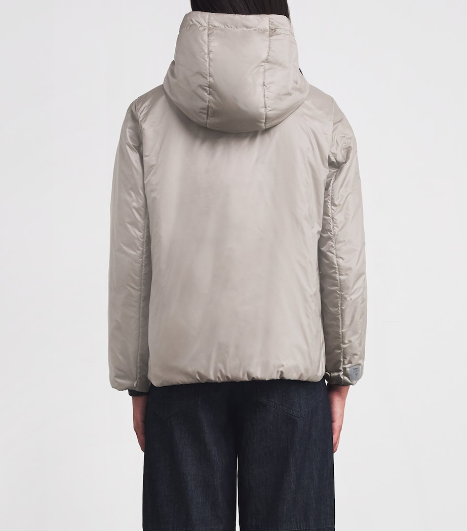 Max Mara Grey The Cube Hooded Puffer Jacket