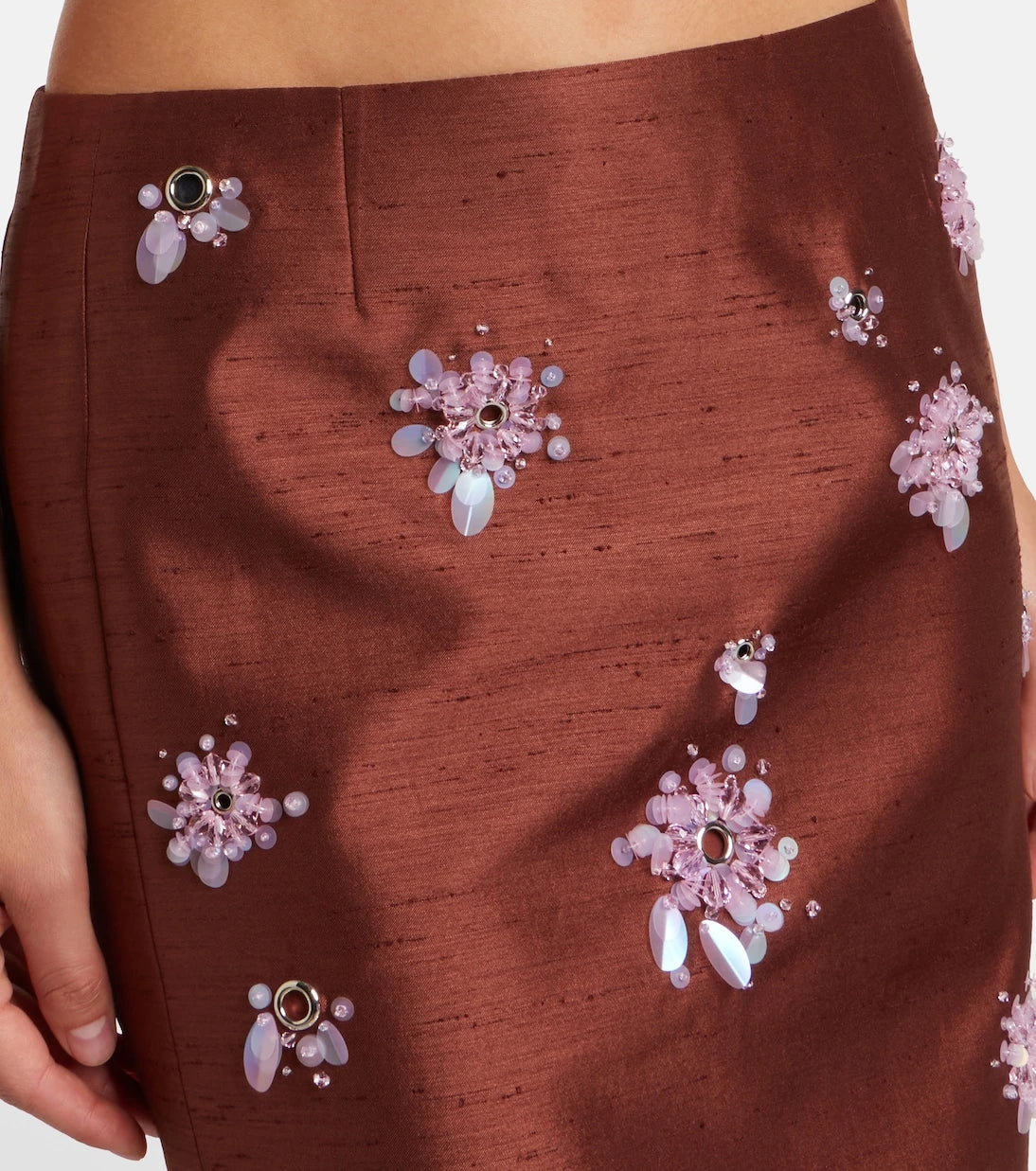 Shushu/Tong - Embellished slip skirt