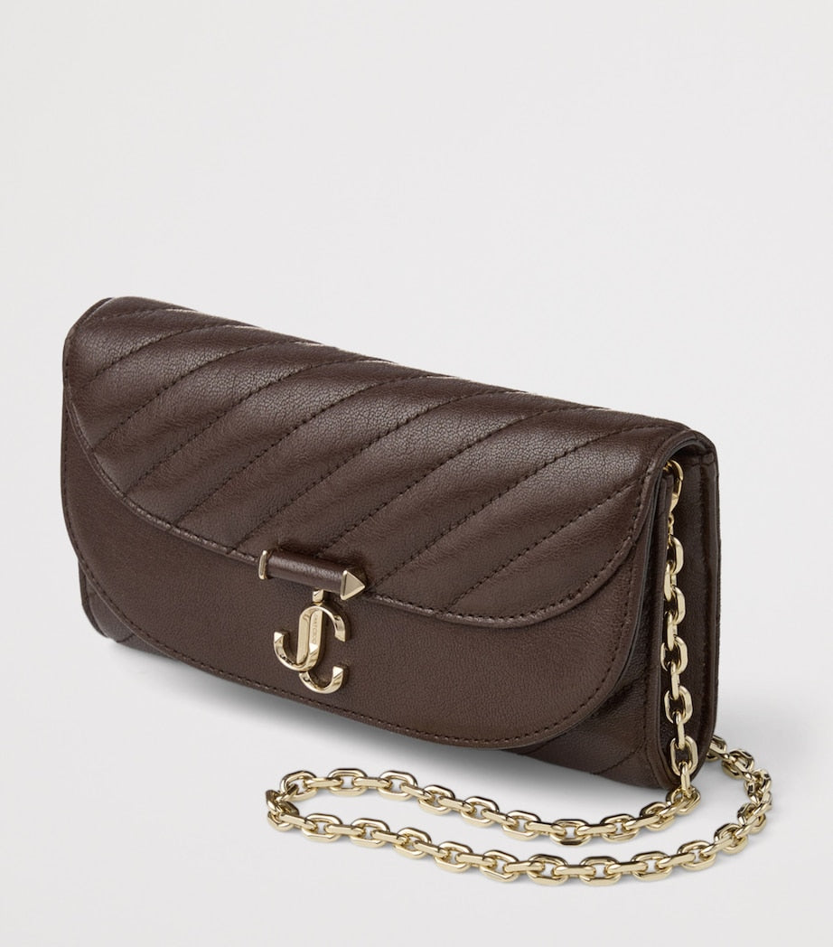 Jimmy Choo Brown Curve Wallet on Chain