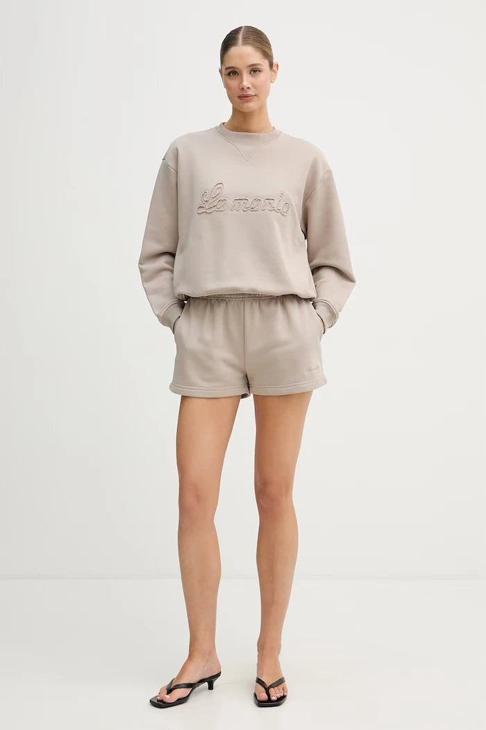 La Mania kadın pamuklu oversize sweatshirt