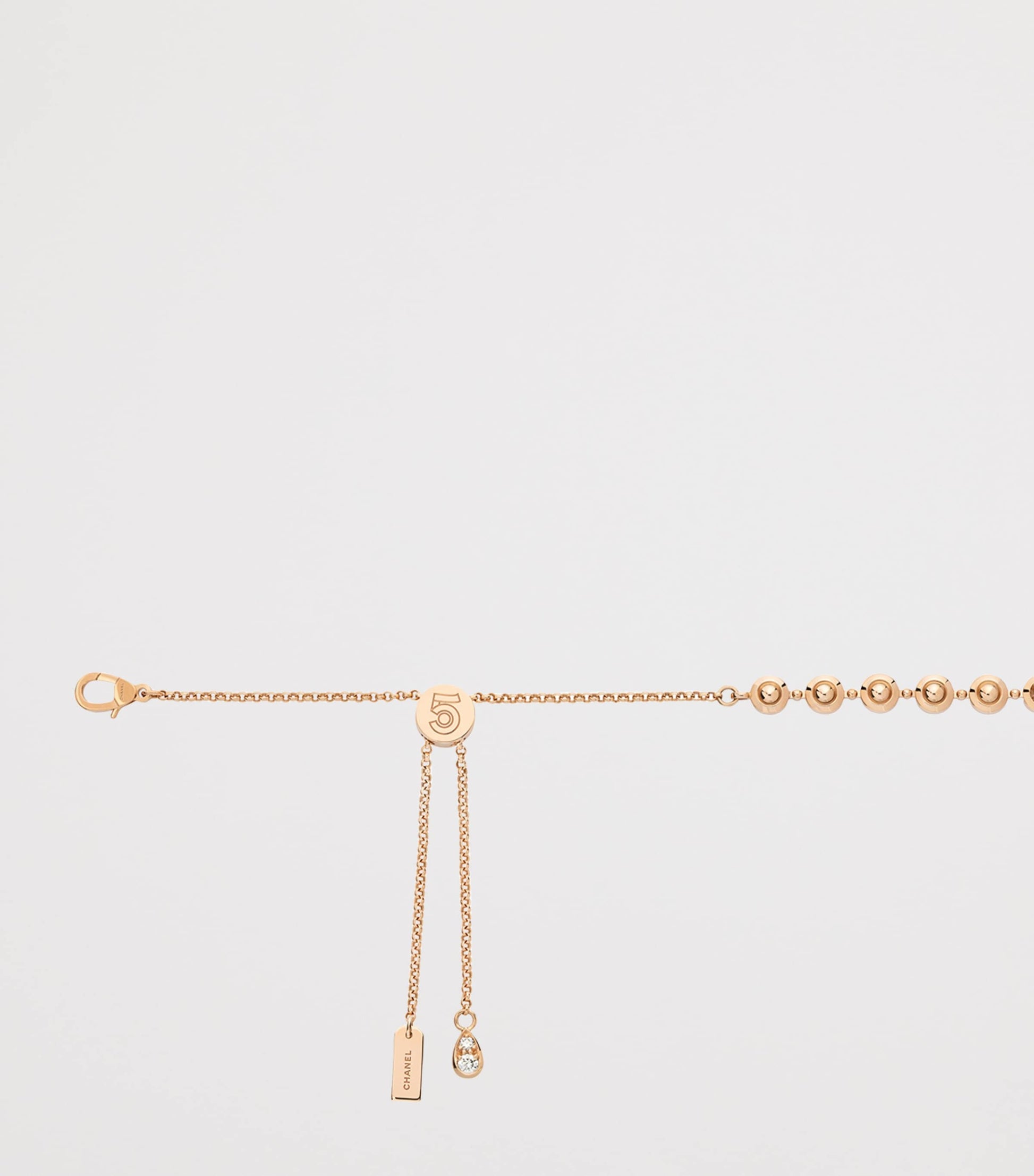 Beige Gold and Diamond Eternal N°5 Necklace