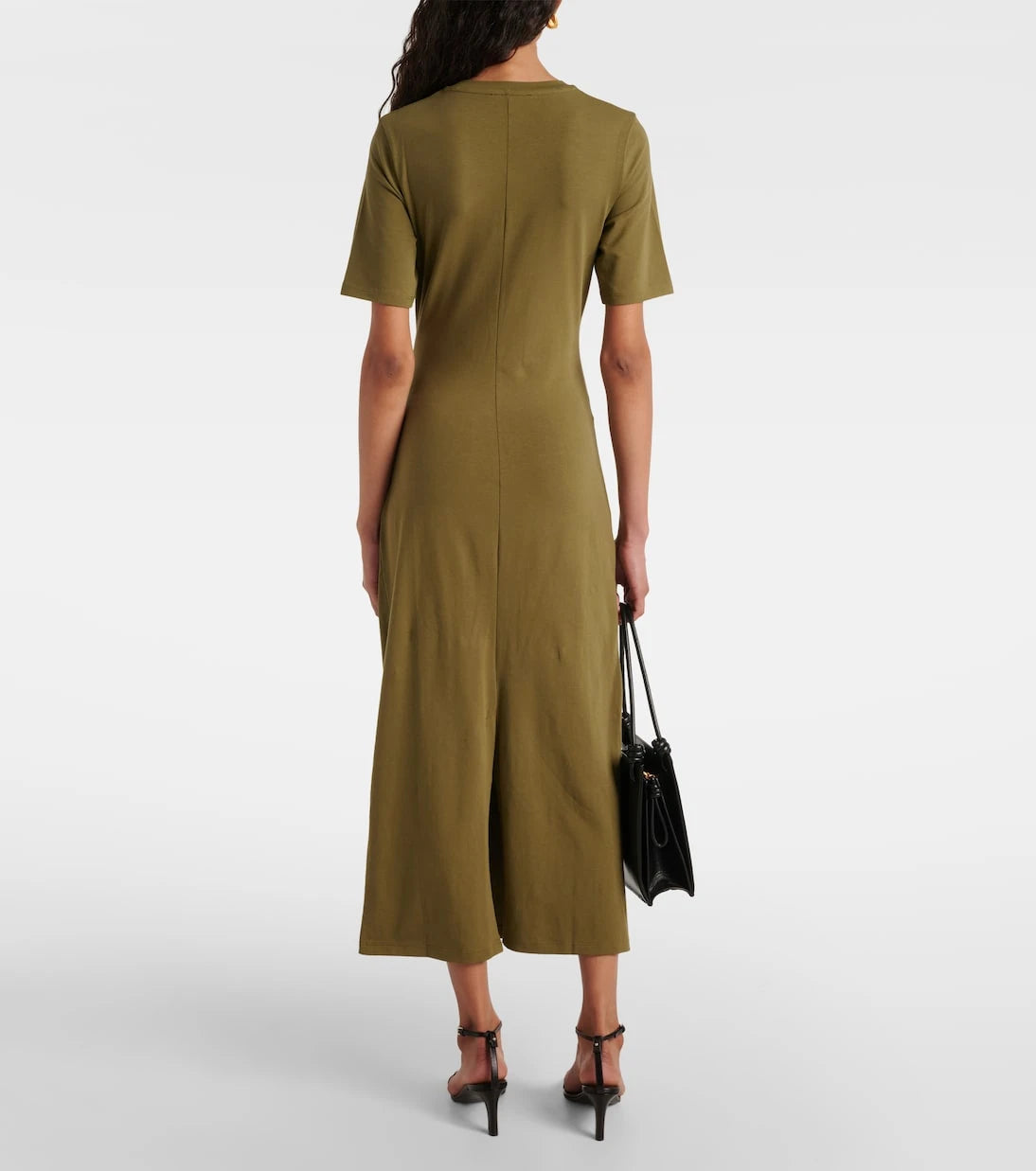 Vince - Cotton-blend jersey midi dress