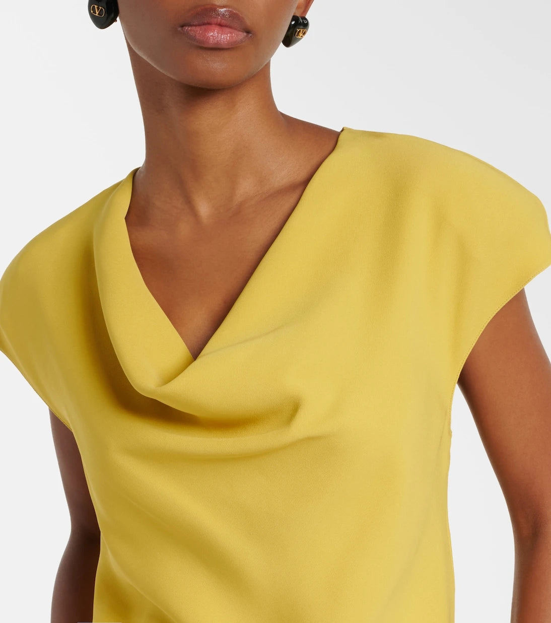 Valentino - Cady Couture draped top