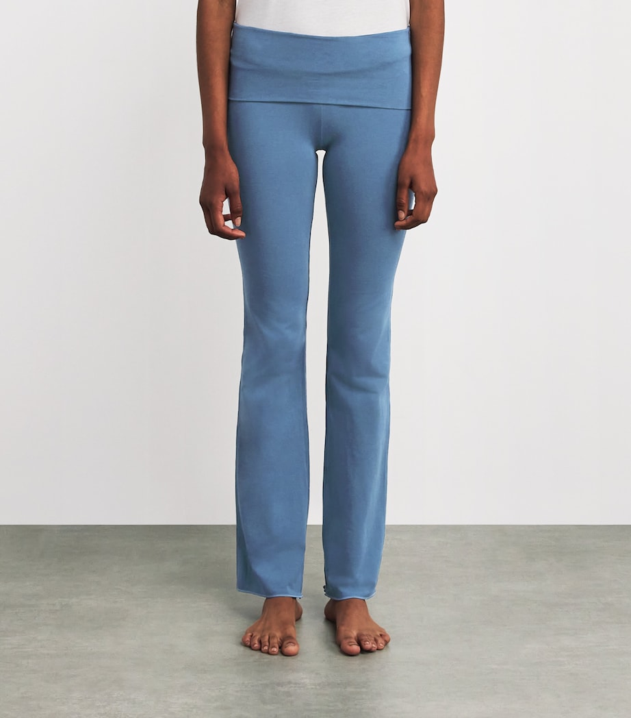 Cotton-Blend Jersey Foldover Trousers