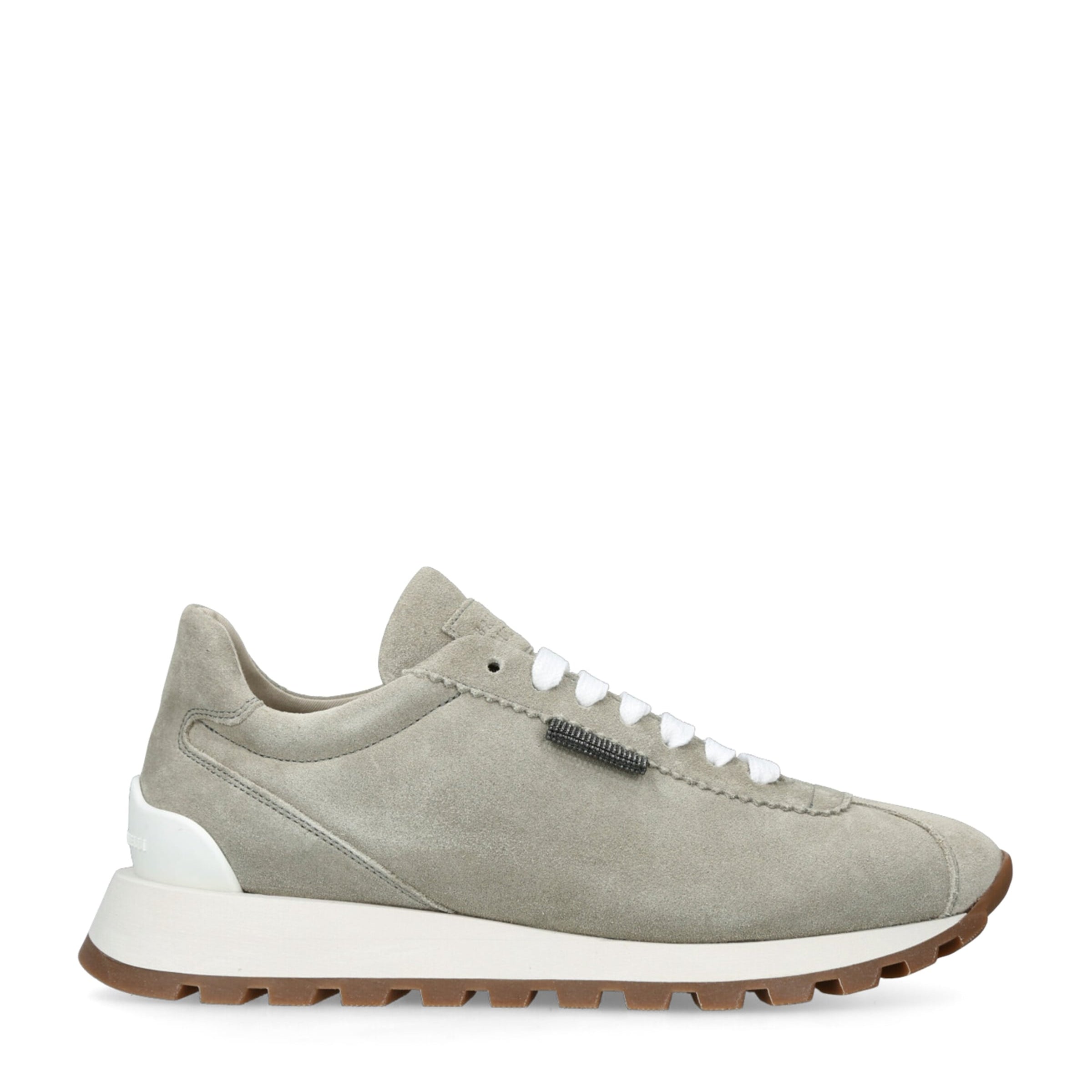 Green Suede Tab Sneakers