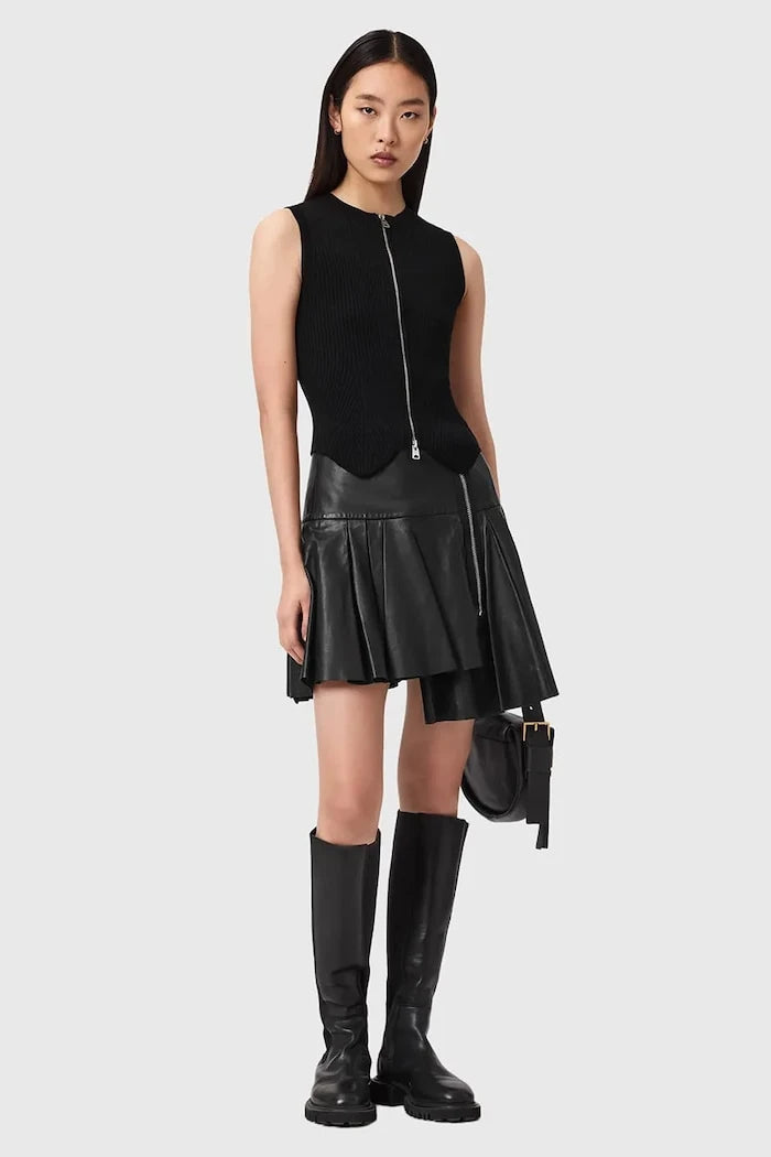 Кожена пола AllSaints IRINA