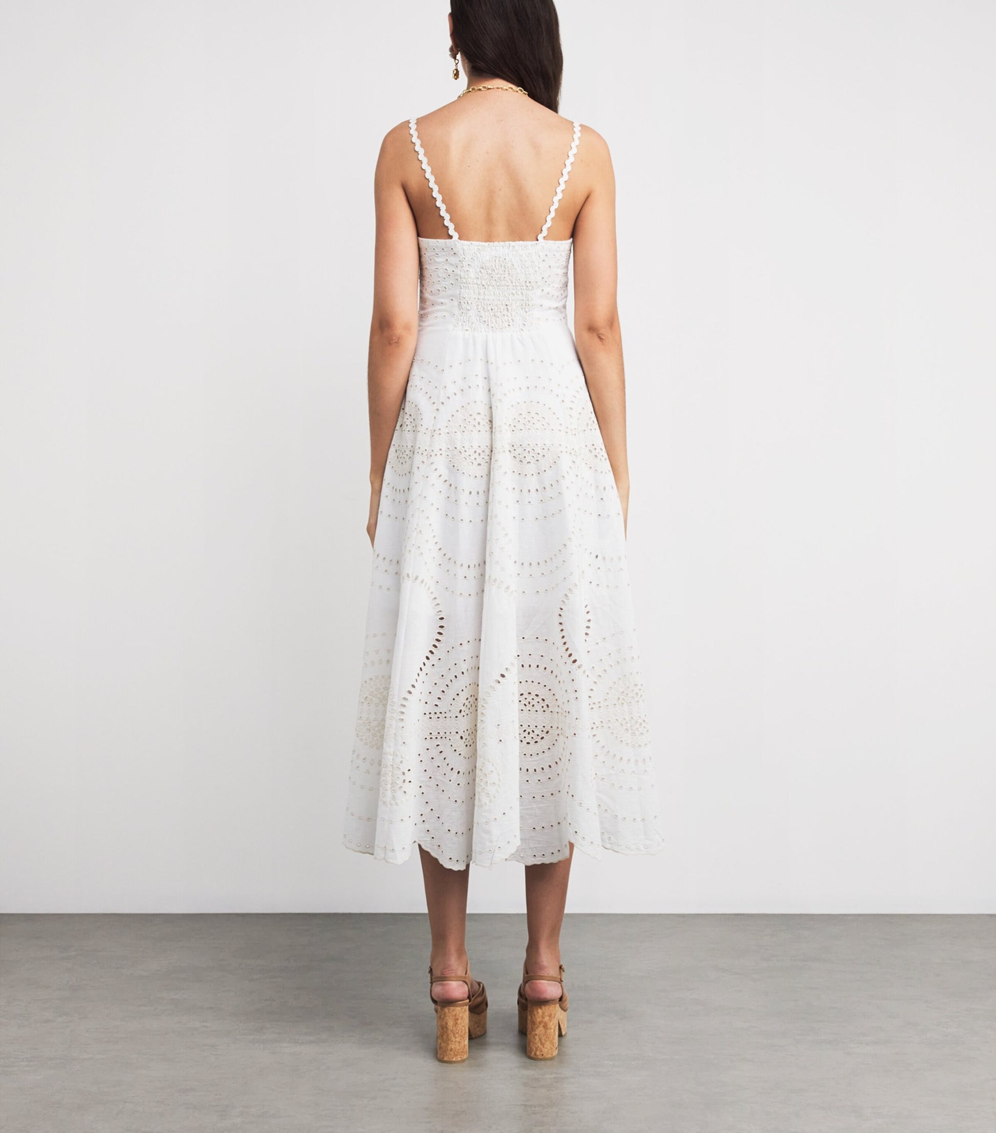 Broderie Anglaise Catta Maxi Dress IVORY NELï¿½M