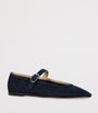 Le Monde Beryl Navy Suede Mary Jane Ballet Flats