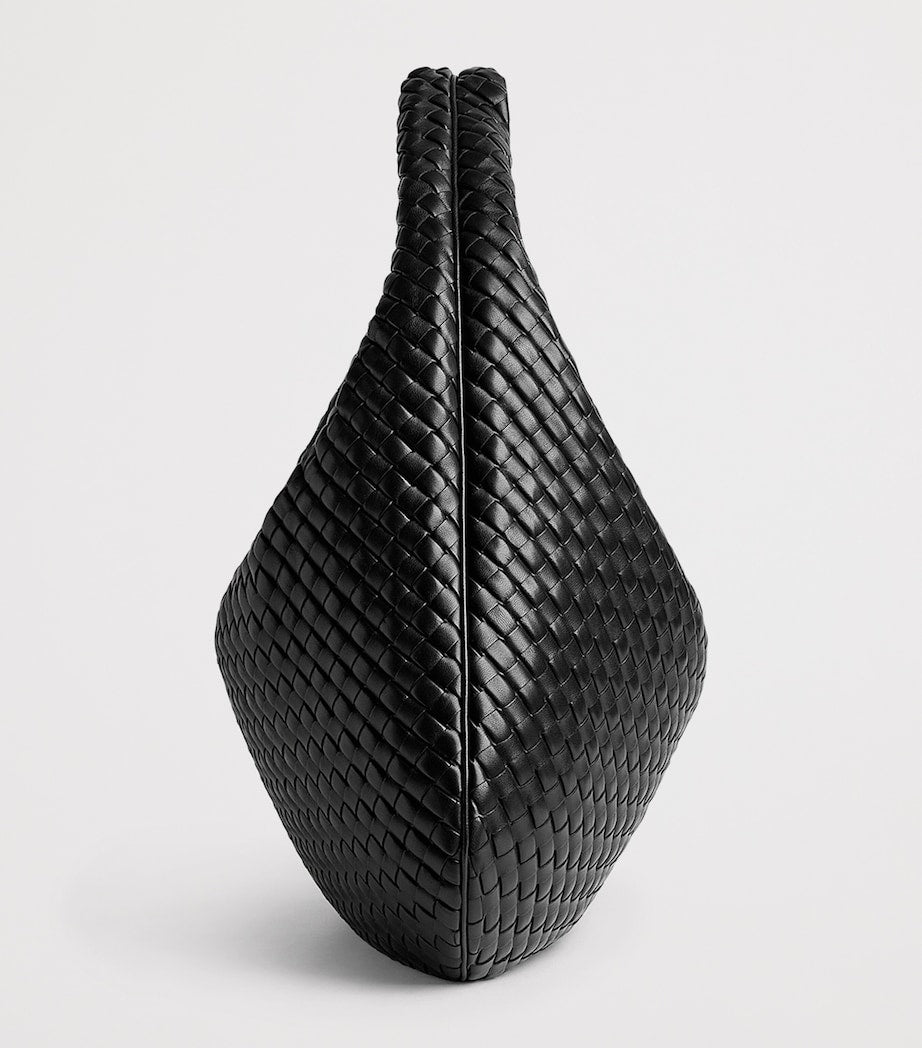 Maxi Leather Intrecciato Veneta Shoulder Bag