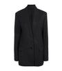 Toteme Black Wool Raw-Lapel Blazer