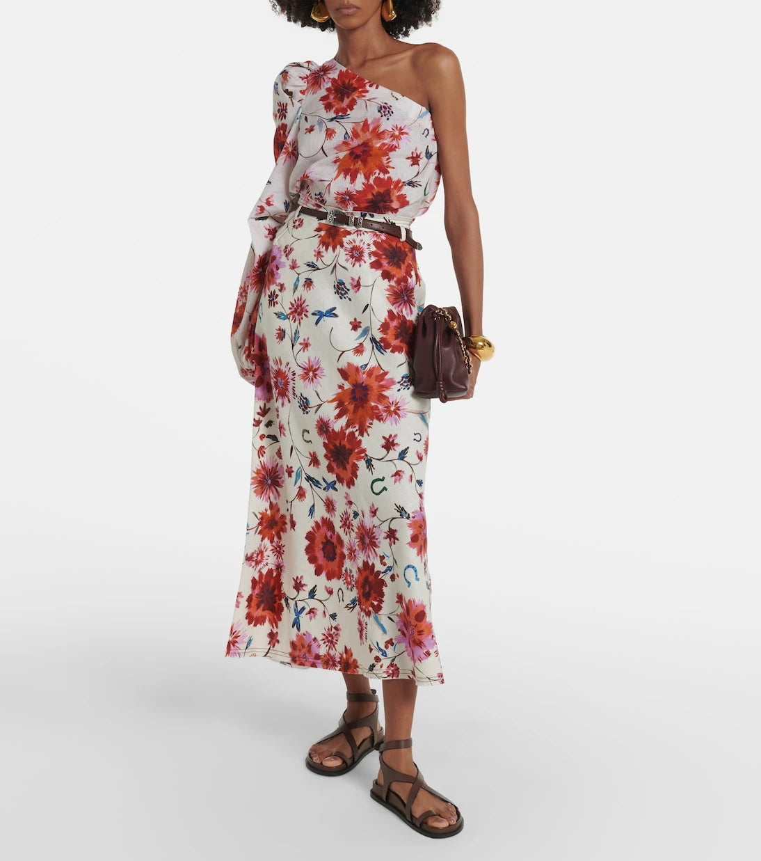 Dorothee Schumacher - Floral Ease one-shoulder linen top