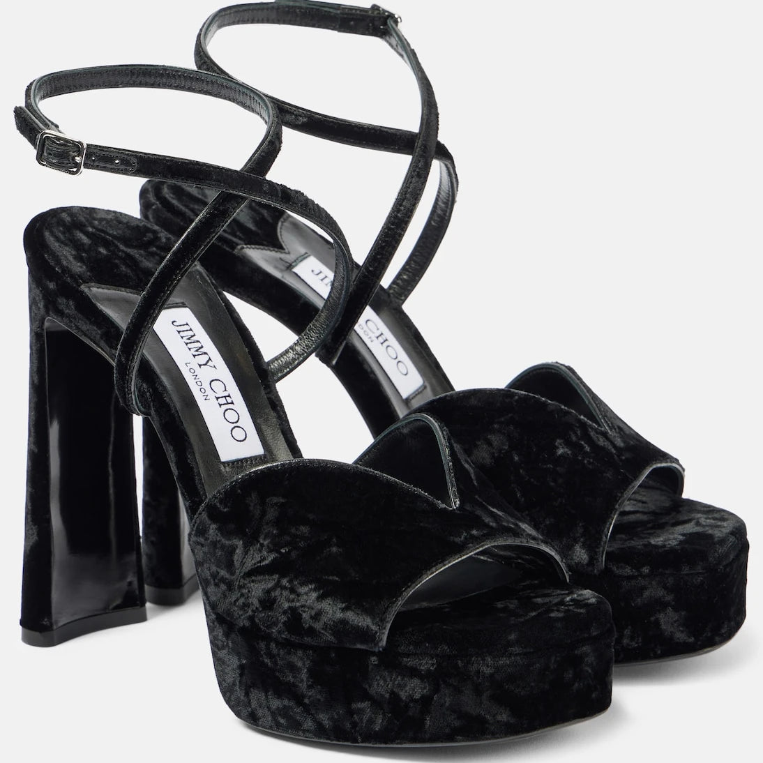 Jimmy Choo - Karli 125 velvet platform sandals