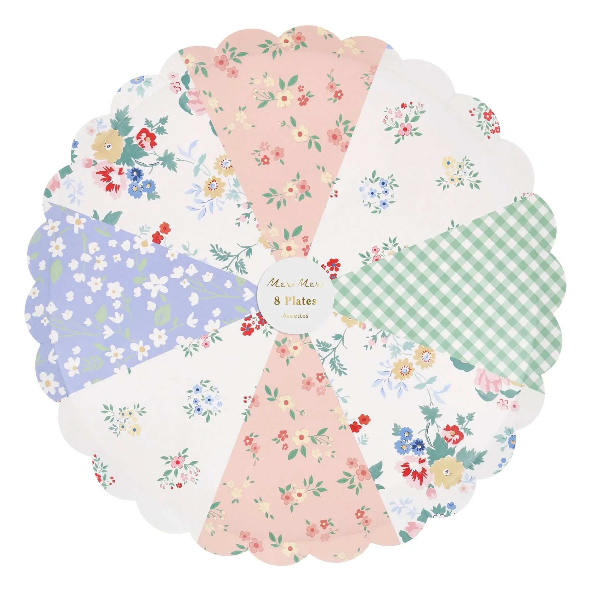 Meri Meri - Patchwork plates - Set of 8
