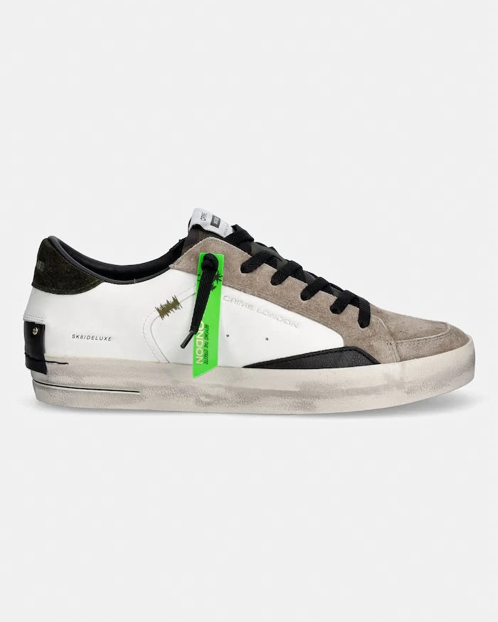 Crime London SK8 DELUXE erkek deri spor ayakkabı
