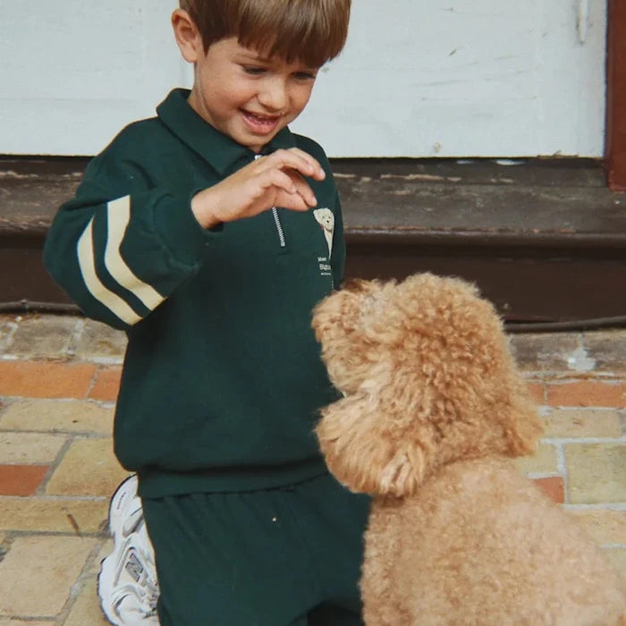 Konges Sløjd Pamuk Çocuk Sweatshirt LOUPY HALF ZIP POLO OCS